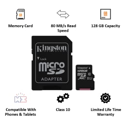 Kingston UHS-1 128GB Class 10 Memory Card (SDCS/128GBIN, Black) Kingston UHS-1 128GB Class 10 Memory Card (SDCS/128GBIN, Black)_3