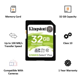 Kingston Canvas Select Plus 32GB Class 10 SDHC Memory Card (SDS2/32GBIN, Black) Kingston Canvas Select Plus 32GB Class 10 SDHC Memory Card (SDS2/32GBIN, Black)_3