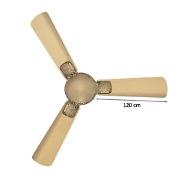 Havells Enticer Art Aafreen 120cm Sweep 3 Blade Ceiling Fan (Dust Resistant, FHCETSTBEG48, Beige) Havells Enticer Art Aafreen 120cm Sweep 3 Blade Ceiling Fan (Dust Resistant, FHCETSTBEG48, Beige)_2