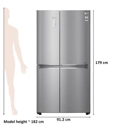 LG 874 Litres Frost Free Inverter Side-by-Side Door Refrigerator (LG ThinQ, GC-F297CLAL.APZQEBN, Shiny Steel) LG 874 Litres Frost Free Inverter Side-by-Side Door Refrigerator (LG ThinQ, GC-F297CLAL.APZQEBN, Shiny Steel)_2