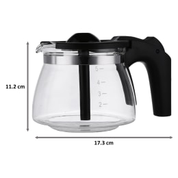 Croma Coffee Maker Carafe For Coffee & Tea Maker (6 Cup Coffee Making Capacity, CRAK0029, Black) Croma Coffee Maker Carafe For Coffee & Tea Maker (6 Cup Coffee Making Capacity, CRAK0029, Black)_2