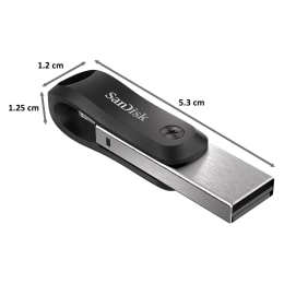 SanDisk iXpand Flash Drive Go 64GB Lightning, USB 3.0 (Type-A) Flash Drive (Auto Back-Up, SDIX60N-064G-GN6NN, Black) SanDisk iXpand Flash Drive Go 64GB Lightning, USB 3.0 (Type-A) Flash Drive (Auto Back-Up, SDIX60N-064G-GN6NN, Black)_2