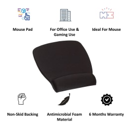 3M MW209MB Mouse Pad For Mouse (Non-Skid Backing, Kanfa051, Black) 3M MW209MB Mouse Pad For Mouse (Non-Skid Backing, Kanfa051, Black)_4