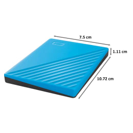 Western Digital My Passport 2TB USB 3.2 Hard Disk Drive (WDBYVG0020BBL-WESN, Blue) Western Digital My Passport 2TB USB 3.2 Hard Disk Drive (WDBYVG0020BBL-WESN, Blue)_2