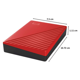 Western Digital My Passport 4TB USB 3.2 Hard Disk Drive (WDBPKJ0040BRD-WESN, Red) Western Digital My Passport 4TB USB 3.2 Hard Disk Drive (WDBPKJ0040BRD-WESN, Red)_2
