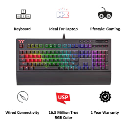 Thermaltake X1 RGB Gaming Keyboard (KB-TPX-SSBRUS-01, Silver) Thermaltake X1 RGB Gaming Keyboard (KB-TPX-SSBRUS-01, Silver)_5