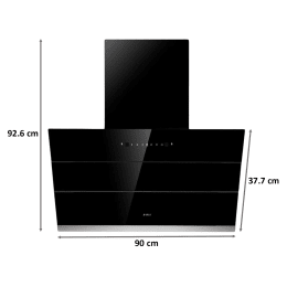 Elica 1100 m³/hr 90cm Filterless Chimney (LED Indicator, EFL S 901 HAC VMS, Black) Elica 1100 m³/hr 90cm Filterless Chimney (LED Indicator, EFL S 901 HAC VMS, Black)_2