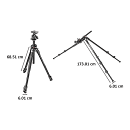 Manfrotto Adjustable 172 cm Tripod For DSLR Cameras (Up to 5 Kg, Adjustable Flip Locks, MK290DUA3-BH, Black) Manfrotto Adjustable 172 cm Tripod For DSLR Cameras (Up to 5 Kg, Adjustable Flip Locks, MK290DUA3-BH, Black)_3