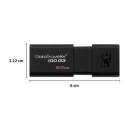 Kingston Data Traveler 64GB USB 3.0 Flash Drive (DT100G3/64GBIN, Black) Kingston Data Traveler 64GB USB 3.0 Flash Drive (DT100G3/64GBIN, Black)_2