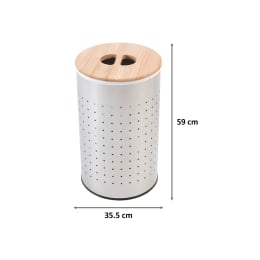 Sabichi Stainless Steel Laundry Bin (53 litre, 183149, Silver) Sabichi Stainless Steel Laundry Bin (53 litre, 183149, Silver)_2