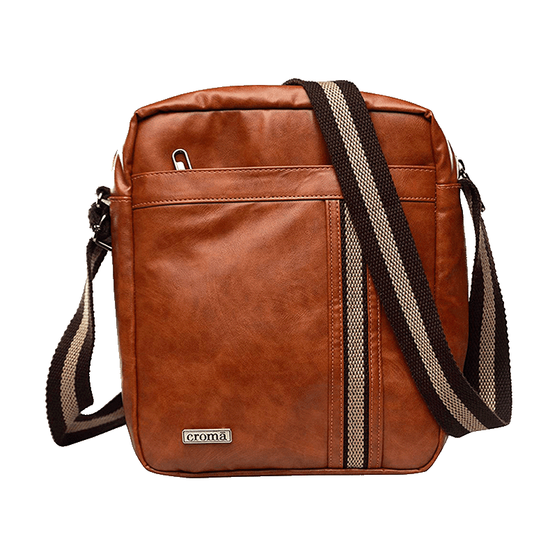 Buy Croma Leather Laptop Sling Bag (CRIA2012, Brown) Online - Croma