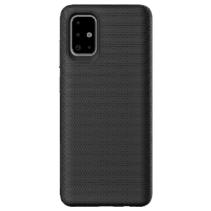 stuffcool Spike Polycarbonate with Soft TPU Back Cover for Samsung Galaxy A71 (Camera Protection, Black)