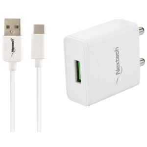 Nextech 18W Qualcomm 3.0 Wall Charger with Type C Cable