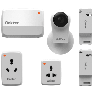 Oakter Smart Home Device and Intelli Cami Kit (White)