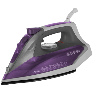 BLACK&DECKER BXIR1801IN 1800 Watt Steam Iron (12938, Purple)