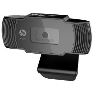 HP w200 Webcam For Desktop (720p Resolution, 20L58AA, Black)