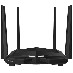 Tenda AC10 Dual Band 1167 Mbps Wi-Fi Router (4 Antennas, 3 LAN Ports, Table Top, Black)