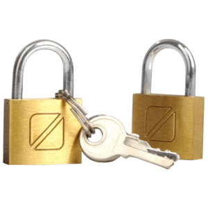 TRAVEL BLUE 2 x Security Padlock (21, Gold)