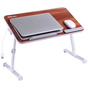 PORTRONICS My Buddy Plus Portable Laptop Stand (USB 2.0 Connector, POR-895, Brown)