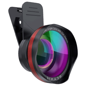 SKYVIK Signi Pro 2 in 1 (0.45x Wide + 15x Macro) Clip on Mobile Camera Lens Kit (CL-PK2, Black)