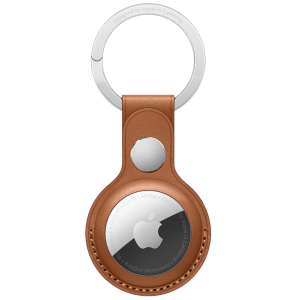 Apple AirTag Key Ring (French Leather, MX4M2ZM/A, Saddle Brown)