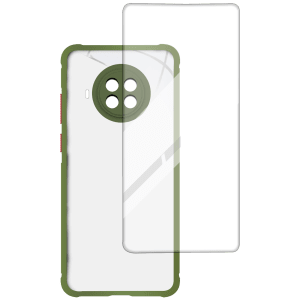 ARROW Hybrid Screen Protector & Polycarbonate Back Cover Combo for Xiaomi Mi 10i (Scratch Protection, Light Green)