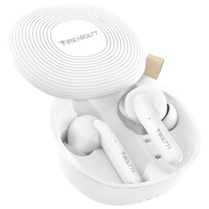 FIRE-BOLTT BE1100 TWS Earbuds with Active Noise Cancellation (IPX2 Water Resistant, 6D Stereo Sound, White)