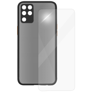 ARROW Camera Duplex Screen Protector & Polycarbonate Back Cover Combo for oppo F19 Pro (Scratch Protection, Black)