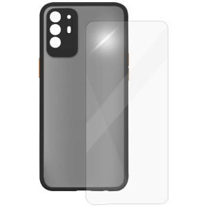 ARROW Camera Duplex Screen Protector & Polycarbonate Back Cover Combo for oppo F19 Pro Plus (Scratch Protection, Black)