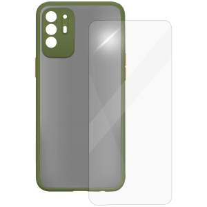 ARROW Camera Duplex Screen Protector & Polycarbonate Back Cover Combo for oppo F19 Pro Plus (Scratch Protection, Light Green)