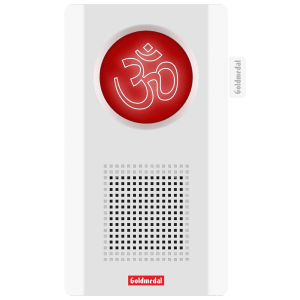 Goldmedal Ekaant Mantra Door Bell (Battery Operated, 204080B, White/Red)