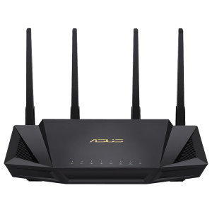 ASUS Dual Band 2402 Mbps Wi-Fi Router (4 Antennas, Ai Protection Pro, RT-AX3000, Black)