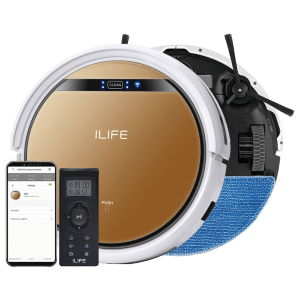 ILIFE V5x Robotic Vacuum Cleaner (0.3 Litres Tank, Gold)