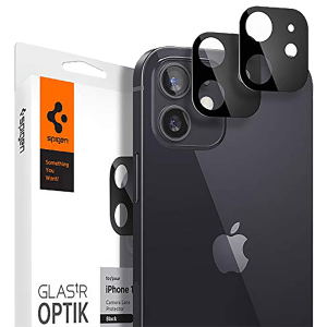 spigen Glastr Optik Camera Lens Protector for iPhone 12 (9H Hardness, AGL02304, Black)