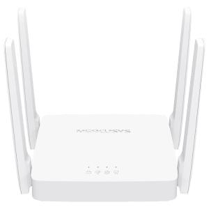 MERCUSYS AC Dual Band Up to 300 Mbps on 2.4 GHz, 867 Mbps on 5 GHz Wi-Fi Router (4 Antennas, 2 LAN Ports, Easy Installation, 10, White)