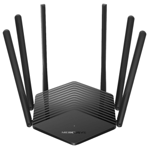 MERCUSYS AC Dual Band 600 Mbps at 2.4 GHz, 1300 Mbps at 5 GHz Wi-Fi Router (6 Antennas, Far-Reaching Coverage, MR50G, Black)