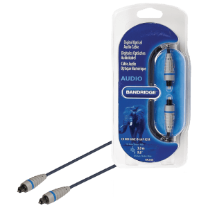 Bandridge BAL5603 PVC 3 Meter TosLink to TosLink Audio Cable (Cable Speed: 1000 Mbps, Blue)