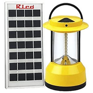 Rico 3 Watts Solar Lantern LED With Solar Panel (Rechargeable Solar LED Lantern, SL1528, Yellow)