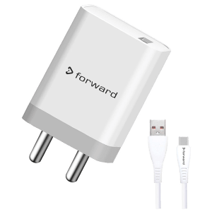 Forward CE-QC 301 18W USB 3.0 Fast Charger (USB Cable, Over Voltage Protection, White)