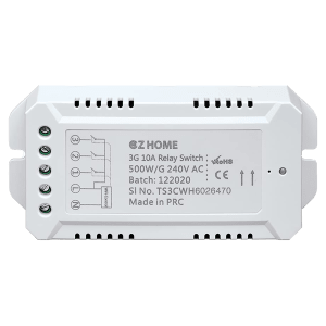 TATA POWER EZ HOME 10 Amps Relay Switch (3 Gang, Google and Alexa Voice Assisted, SW03, White)