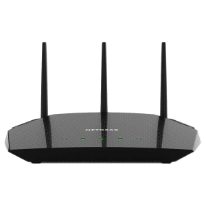 NETGEAR Dual Band 1.8 Gbps Wi-Fi Router (3 Antennas, 4 LAN Ports, Multi-layer Security, RAX10-100EUS, Black)