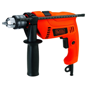 BLACK+DECKER HD555KA50 550 Watts Drill Kit (Lock-On Switch, Orange)