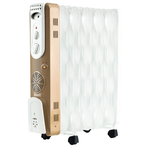 USHA 2500 Watts PTC Oil Filled Room Heater (Adjustable Thermostat, 3611 FS PTC, White)