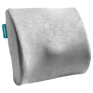 ANOMEO Large Memory Foam Neck Pillow (Ergonomically-designed, 2408, Grey)