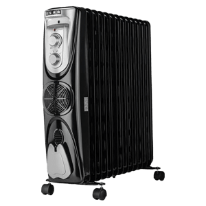 USHA 2000 Watts Oil Filled Room Heater (3809 F, Black)