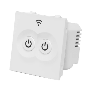 TATA POWER EZ HOME 5 Amps Smart Switch (2 Gang, Google and Alexa Voice Assisted, GWF-KS001-2, White)