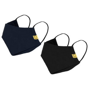 TRAVEL BLUE Cotton Face Mask (Pack of 2, 521, Black & Navy)