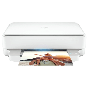 HP DeskJet Plus Ink Efficient 6075 Wireless Color All-in-One Inkjet Printer (Automatic Duplex Printing, 5SE26B, White)