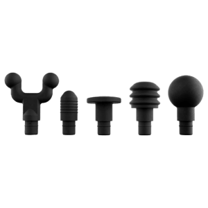 Hyperice Hypervolt 2 Massager Attachments (Five Head Attachments, 40015 038-00, Black)