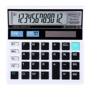 BAMBALIO Basic Calculator (12 Digits-Large Display, BL-512 W, White)